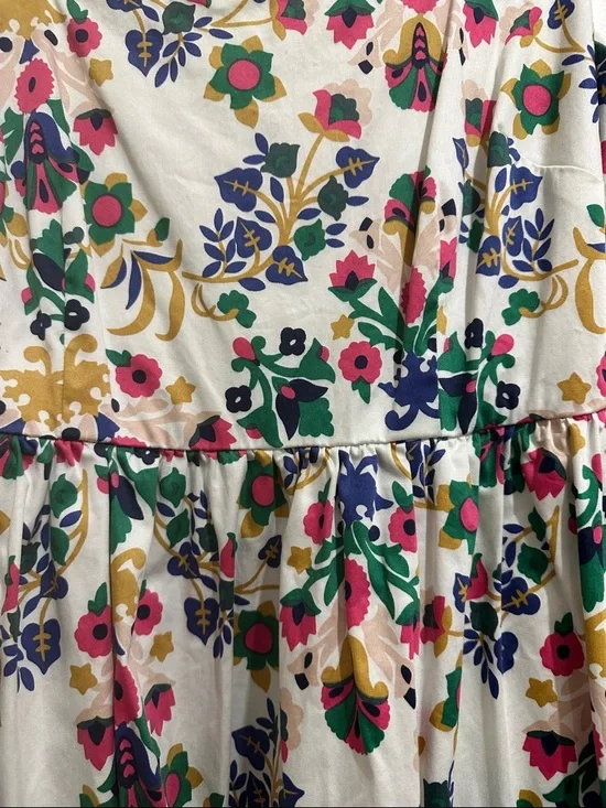 Boden Cream Floral Print Dress - Picture 4 of 6